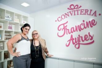 Com Francine Ayres na inauguração da sua Conviteria (Foto: Rodrigo Deggerone), confira no Programa Ceia Giongo