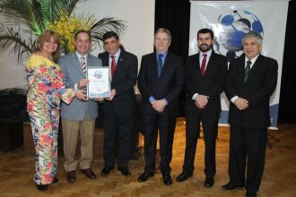 Vice-reitora Rosani Sgari, reitor José Carles de Souza, Prefeito Luciano Azevedo, Diretor do ON Múcio de Castro Filho, Pres. da Câmara de Vereadores Marcio Patusssi e do Pres. da Acisa Marco Matto