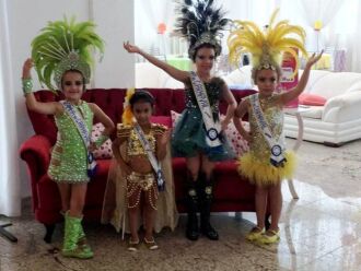 Gabriela Westphalen Schmitz- Rainha Mirim, Alice Nothen Neckel- Rainha Baby, Valentina Piovesan Bervian- Rainha Juvenil e Maria Fernanda Cruz Gabriel- Rainha Infantil