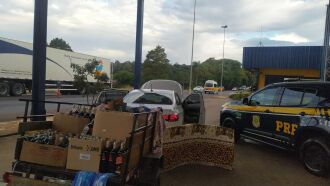 O motorista admitiu que as bebidas eram falsificadas - Foto PRF