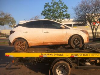 HB20 foi furtado no centro de Passo Fundo – Foto-Divulgação 3º BPChq