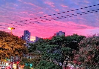 Pôr-do-sol na segunda-feira em Passo Fundo - Foto – LC Schneider-ON