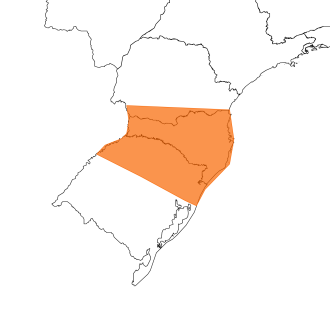 Área do alerta laranja – Reprodução INMET