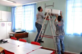 Cerca de 15 mil alunos da rede municipal serão beneficiados com a instalação dos aparelhos
