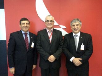 Reitor da UPF e presidente da Acisa convidaram o vice-presidente Comercial e Marketing da Avianca, Tarcísio Gargioni, para visitar Passo Fundo