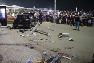 Atropelamento e morte na praia de Copacabana, no Rio de Janeiro
