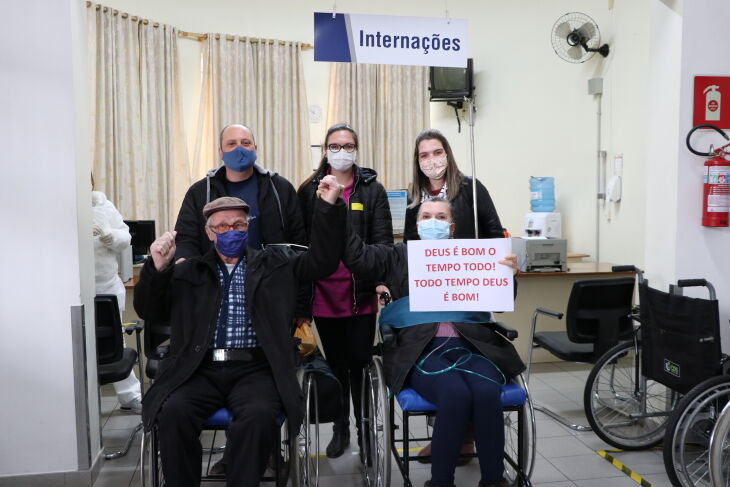 Foto: Família retornou para Ibiraiaras, onde eram esperados com ansiedade (Foto: Assessoria de Comunicação HSVP/Scheila Zang)