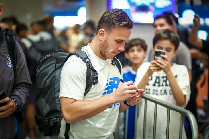 Grêmio desembarcou na sexta-feira em Belo Horizonte – Foto – Lucas Uebel-GFBPA