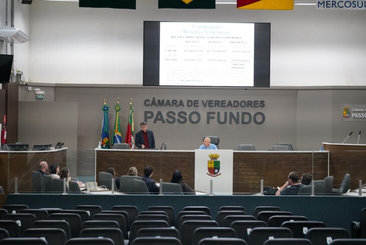 Durante a audiência, foram apresentados os principais indicadores financeiros do Município entre maio e agosto deste ano - Foto: DIVULGAÇÃO 