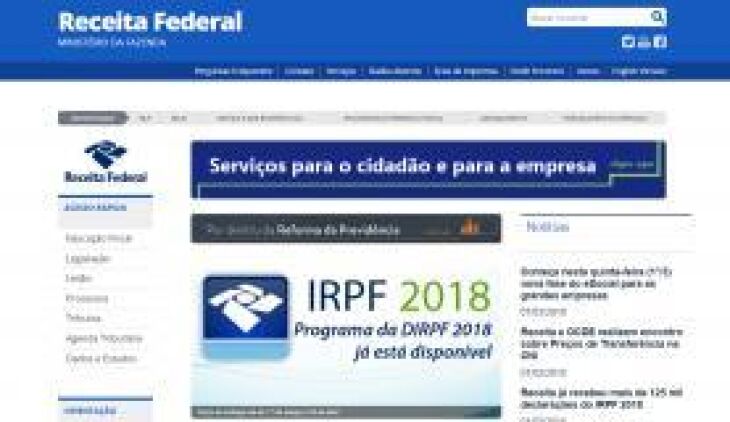 Declaração deve ser enviada à Receita Federal pela internet